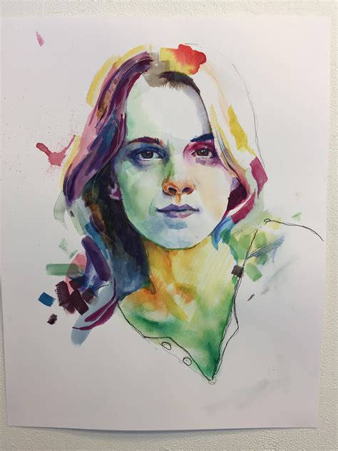 Portrait, Watercolor, 14x12 : r/Art