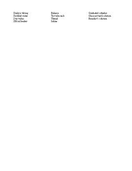 Osmosis/Diffusion Selectively Permeable Membrane Lab | TPT