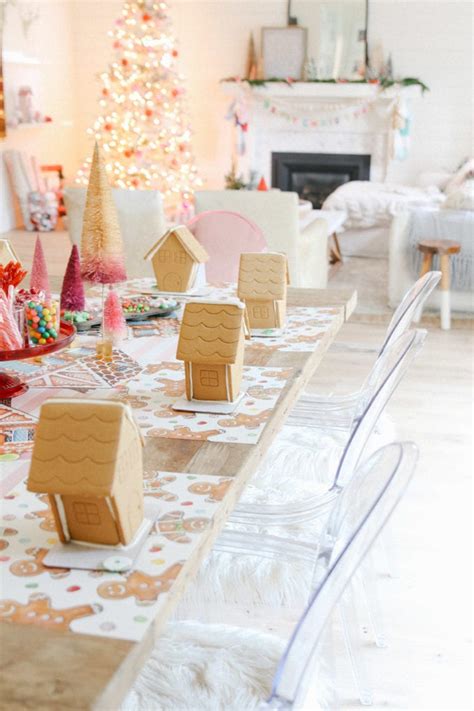 Gingerbread House Decorating Party for Kids - Modern Glam