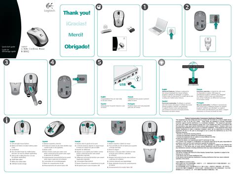 Logitech Far East MR0012 2.4GHz Cordless Mouse User Manual 620 001178 ...