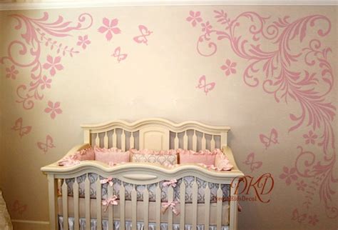 Flower Wall Decal Floral Wall Art Baby Nursery Decal Girls - Etsy