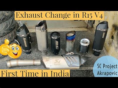 First Time in INDIA YAMAHA R15 V4 Exhaust Change | 12 Different Sound ...