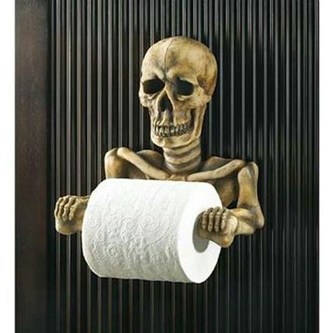 Skeleton toilet paper roll holder | Halloween bathroom, Halloween ...