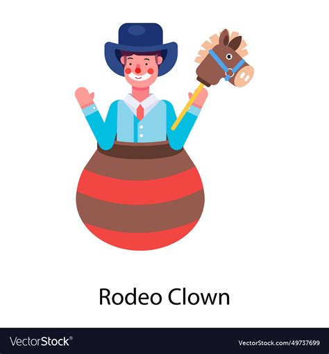 Rodeo clown Royalty Free Vector Image - VectorStock