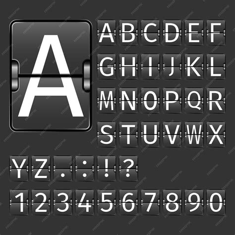 Free Vector | Airport board alphabet