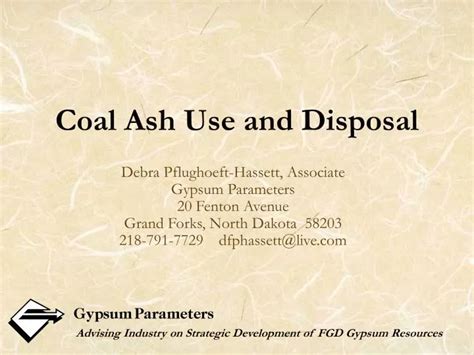 PPT - Coal Ash Use and Disposal PowerPoint Presentation, free download - ID:214487