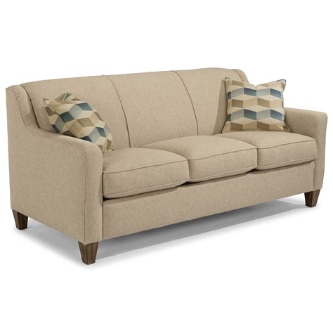 Flexsteel Holly Contemporary Queen Sleeper Sofa with Angled Track Arms ...