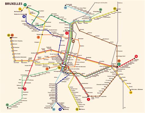 Large detailed metro map of Brussels city | Brussels | Belgium | Europe | Mapsland | Maps of the ...