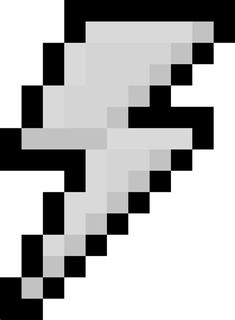 Pixelated Lightning Bolt , Png Download - Minecraft Lightning Bolt ...