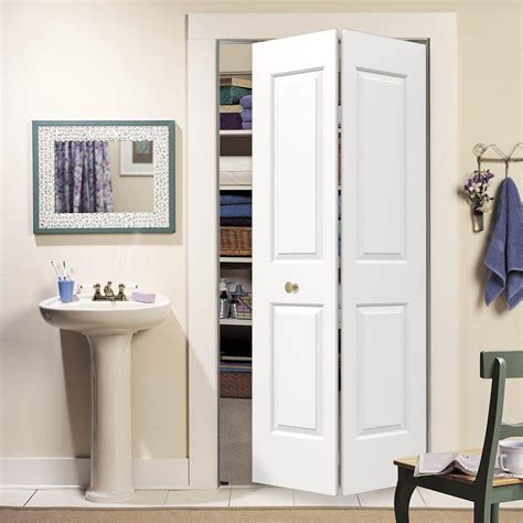 Carrara White Painted Smooth Molded Composite MDF Closet Bi-Fold Door | GND Millwork