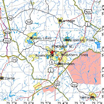 Pinehurst, North Carolina (NC) ~ population data, races, housing & economy