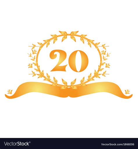 20th anniversary banner Royalty Free Vector Image