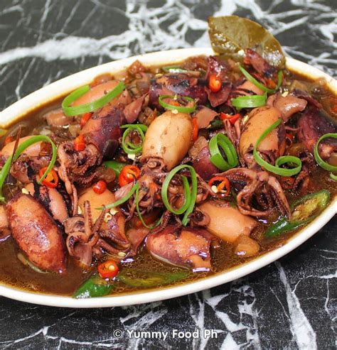 Spicy Adobong Pusit Recipe » Yummy Food Ph