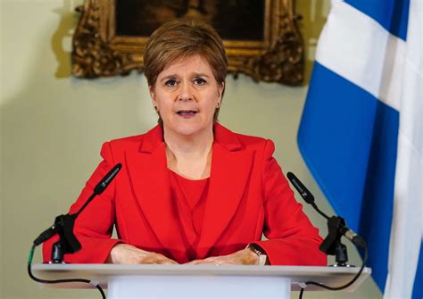 Scottish leader Nicola Sturgeon, supporter of independence and opponent ...