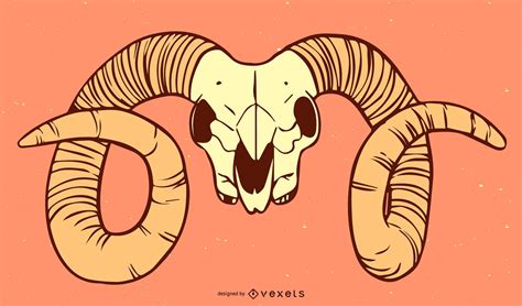 Goat Skull Illustration Vector Download