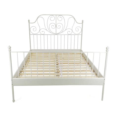 Ikea Leirvik Bed Frame White Full Size Iron Metal Country Style ...