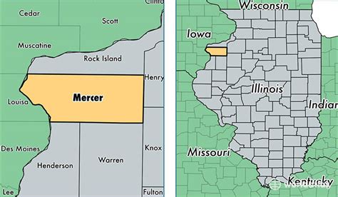 Mercer County, Illinois / Map of Mercer County, IL / Where is Mercer ...