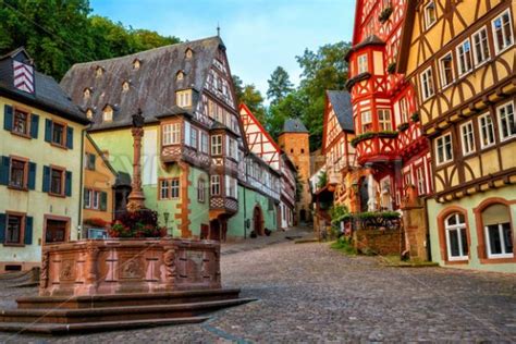 Miltenberg medieval Old Town, Bavaria, Germany - GlobePhotos - royalty free stock images