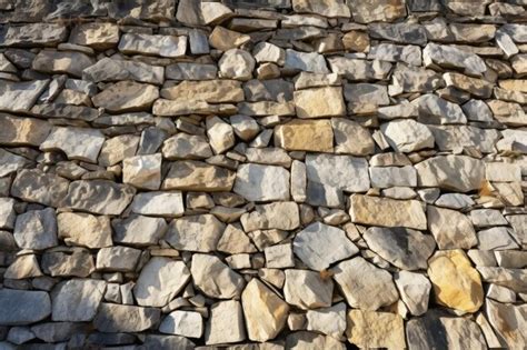 Premium AI Image | Flat stone wall in sunlight