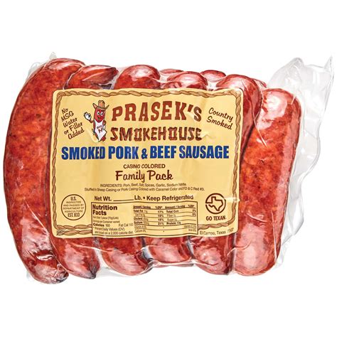 Prasek's Pork & Beef Smoked Sausage - Shop Sausage at H-E-B