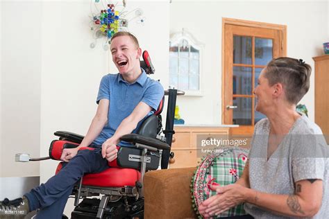 Happy Young Als Patient With His Mom High-Res Stock Photo - Getty Images