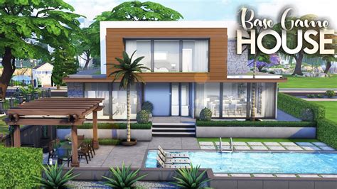 BASE GAME MODERN FAMILY HOME | NO CC | 3 Bdr + 3 Bth | The Sims 4 ...