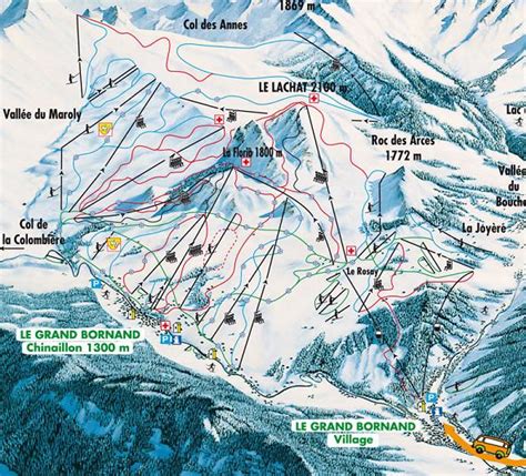 Le Grand Bornand Piste Map | trails & marked ski runs | SNO