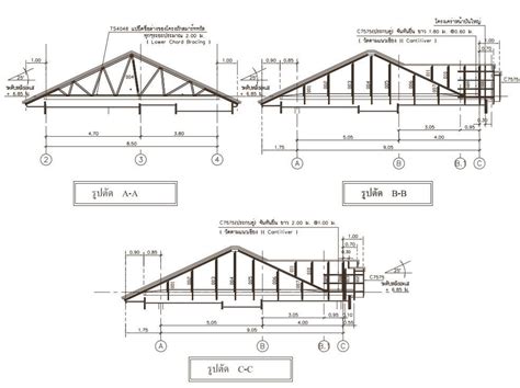 The Drawing file shows the details of the conical roof truss section ...