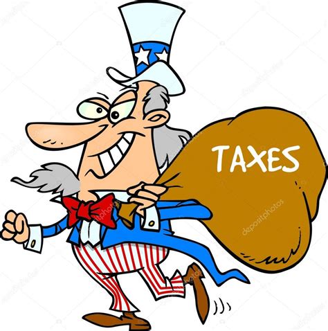 Cartoon Uncle Sam Taxes — Stock Vector © ronleishman #13980440