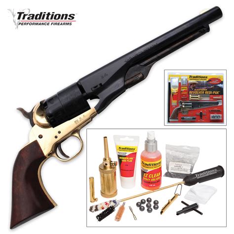 Traditions Firearms .44 Caliber 1860 Army Black Powder Revolver with Accessories - Free Shipping!