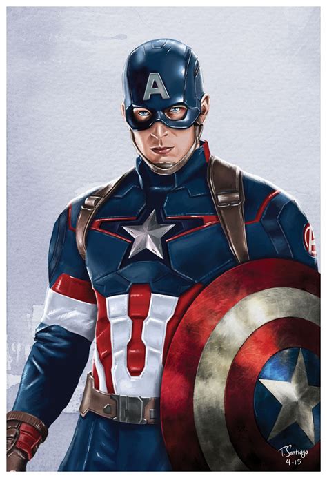 Captain America — Tony Santiago Art