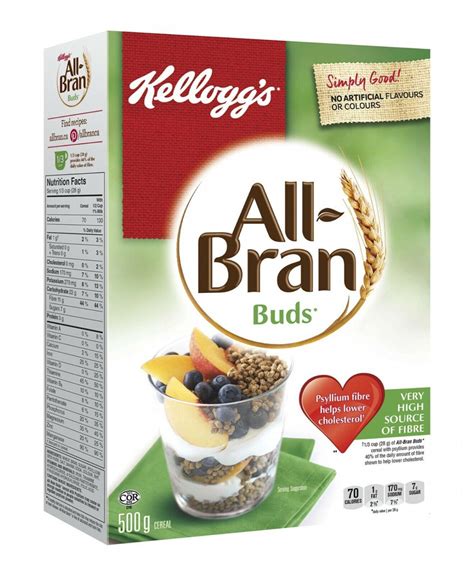 Kellogg’s All Bran Buds Cereal 4 x 500g boxes Canadian