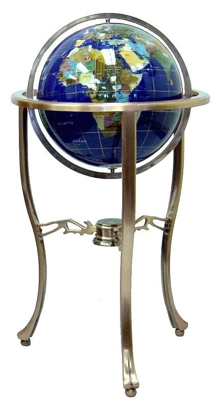 Lapis Ocean 14-inch Gemstone Globe with Floor Stand - 917913 - Overstock.com Shopping - Great ...