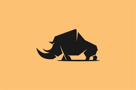 Rhino Logo Design Graphic by t a k a h i r o · Creative Fabrica