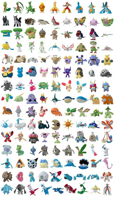 Pokemon 3D Pro Dex Hoenn by KrocF4 on DeviantArt | Pokemon, Nombres de pokemon, Pokemon generaciones