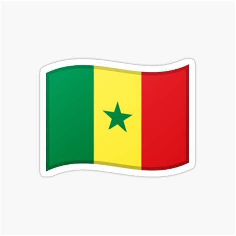 " Senegal Flag Emoji" Sticker for Sale by Stickypegatinas | Redbubble