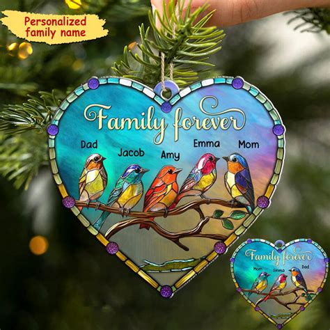 Personalized Family Forever Acrylic Ornament CTL05OCT23CT1 - HumanCustom - Unique Personalized ...