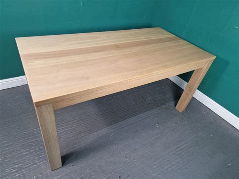 A Solid Bleached Oak Modern Dining Table ~Delivery Available~ | eBay