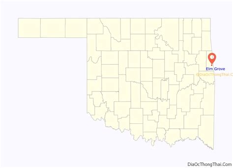 Map of Elm Grove CDP, Oklahoma