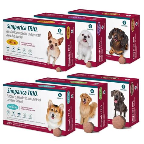 Simparica Trio Chewable Tablets for Dogs | Allivet