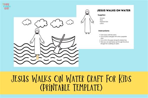 Jesus Walks On Water Craft For Kids (Printable Template)