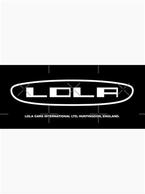 "Lola Racing cars 1960's logo - with original factory address (white ...