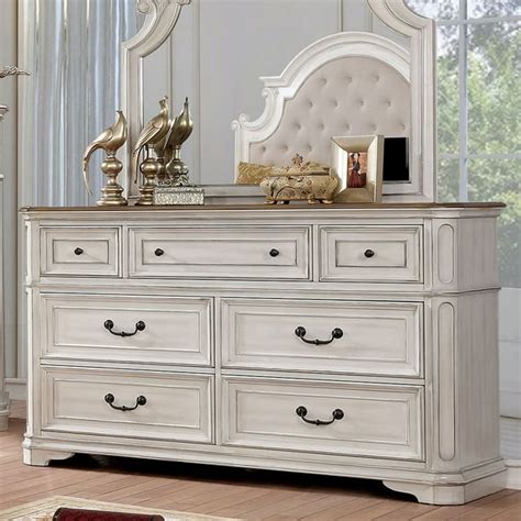 Furniture of America Mayves Farmhouse 7-Drawer Dresser, Antique White - Walmart.com - Walmart.com