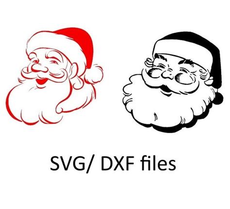 Items similar to santa claus face design, christmas svg and dxf Cut ...