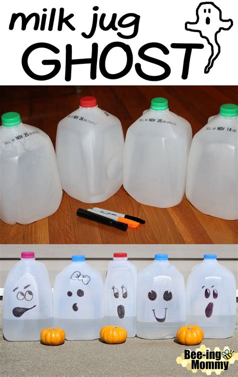 Halloween Milk Jug Ghost Decorations