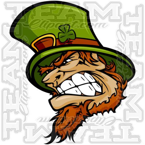 Angry Leprechaun Cartoon Image. Modifiable Vector Format.