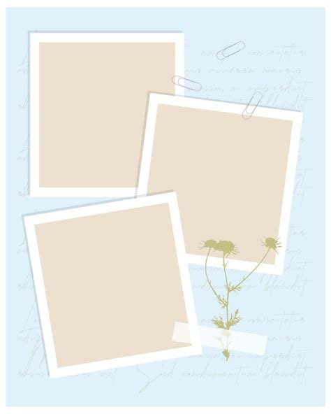 Vintage collage template for photo book, reminders, social media, notes, to do list ...