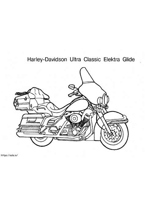 Cetak Harley Davidson Gambar Mewarnai