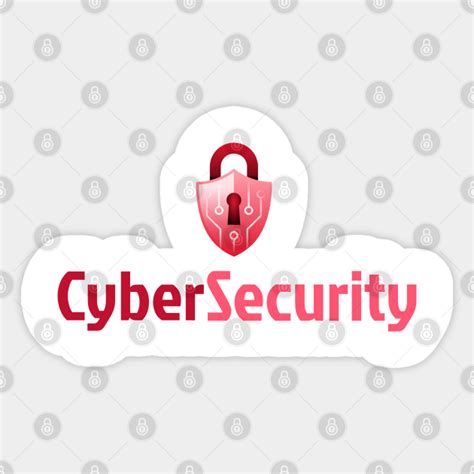 Cyber Security Lock Red - Cyber Security - Sticker | TeePublic