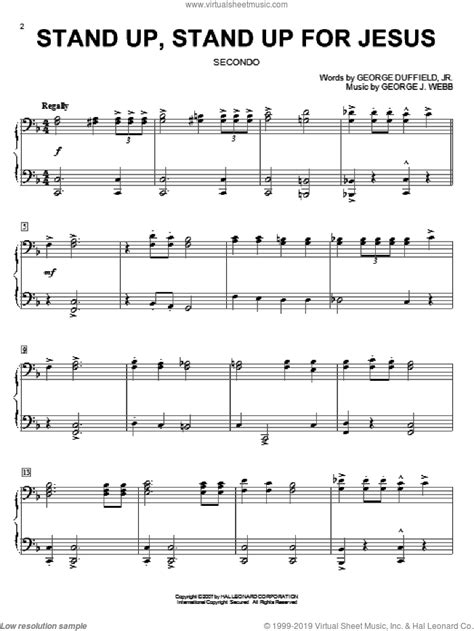 Webb - Stand Up, Stand Up For Jesus sheet music for piano four hands